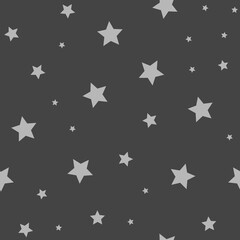 Star icons seamless pattern. Starry sky. Background texture space with stars.