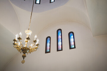 chandelier in the hotel