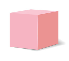Isolated box packaging, realistic isolated pink box, vector illustration, cosmetics box vector, boxes package