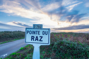 Sunset on the Pointe du Raz, Britanny, France