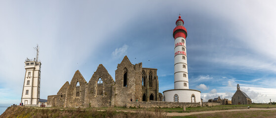 Saint-Mathieu Lighthouse, Pointe Saint-Mathieu in Plougonvelin, Finistere, France