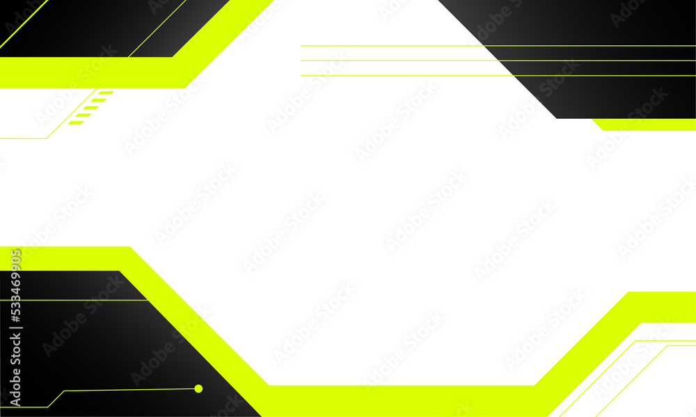 Poster futuristic gaming overlay for design element copy space. modern shape for ornament live streaming HUD monitor display
