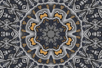 Background with geometric elements Vintage floral ornament