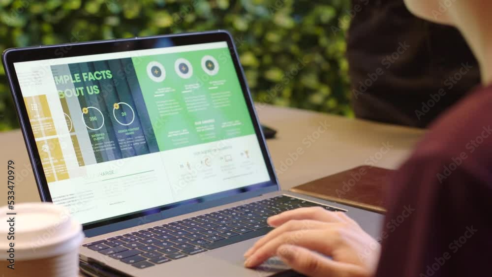 Aufkleber Designer, creative workspace or business people with laptop working with contact us, innovation research or networking or consulting with manager with tech. Analytics, data or UX search on website.