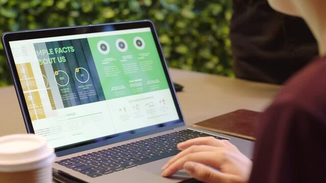 Designer, creative workspace or business people with laptop working with contact us, innovation research or networking or consulting with manager with tech. Analytics, data or UX search on website.