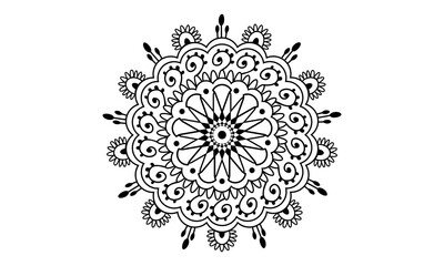 Hand Draw mandala design vector background  vintage abstract floral pattern design t shirt design
