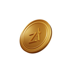 Currency Symbol Polish zloty 3D Illustration