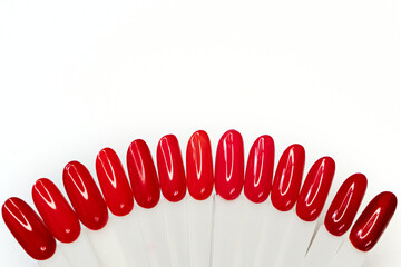 Red nails polish palette