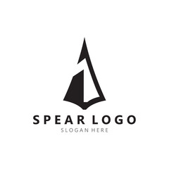 spear logo design with template vector illustration