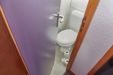 Toilet door opening
