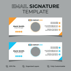 modern email signature or social media cover design template