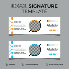 modern email signature or social media cover design template
