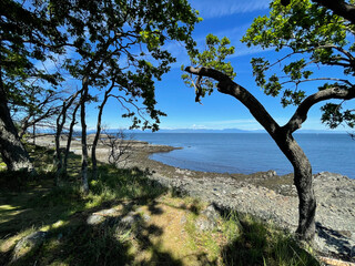Fototapeta na wymiar East Coast of Vancouver Island between Parksville and Nanoose Bay, British Columbia, Canada