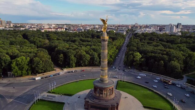 67 meters high gilded Victory column with viewing platform