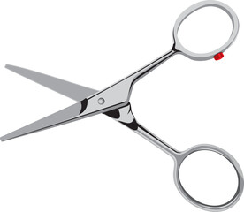 little cute scissors isolated on white background