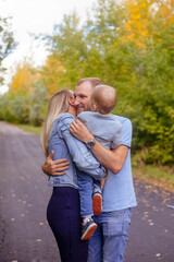 young family in the park