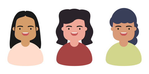 different modern people, flat design. Vector illustration