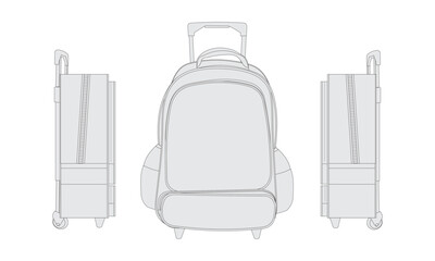 backpack troller vector