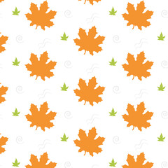 Maple leaf pattern. Autumn. Vector illustration