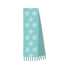 Hand drawn illustration of fashion scarf. Isolated element on white background. Winter scarf
