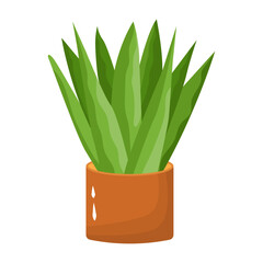 Cactus plant flat illustration, editable design 