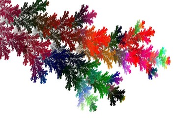 christmas tree decoration art abstract design illustration, fractal colour frame 