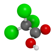Trichloroacetic acid (TCA) molecule. Used in dermatological treatment of warts and related skin conditions.