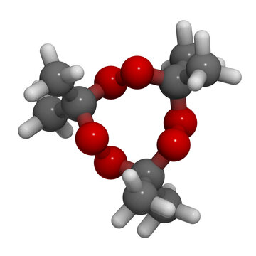 Acetone peroxide (triacetone peroxide, TATP) explosive molecule, chemical structure