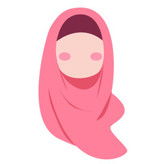 Women wearing hijab. Girl with Islamic hijab Silhouette.