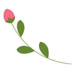 Simple cute flower Icon In flat design