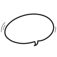 Speech Bubble Sketch. Hand drawn bubble speech