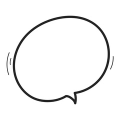 Speech Bubble Sketch. Hand drawn bubble speech