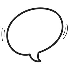 Speech Bubble Sketch. Hand drawn bubble speech