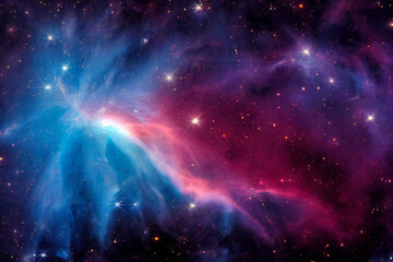 Obraz na płótnie Canvas background with stars and nebula