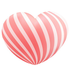 love heart 3d with pattern
