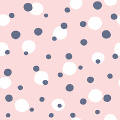 Seamless pattern with scattered round spots. Simple vector illustration. - 533490946