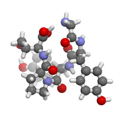 Gluten exorphin A5 molecule, chemical structure.