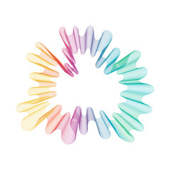 Abstract rainbow circle wave frame background. Vector illustration.