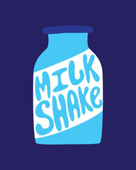 Milk shake hand lettering