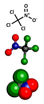 Chloropicrin soil fumigant molecule.