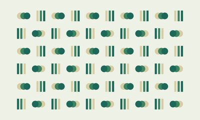 Bauhaus geometric pattern background. Trendy geometric background with bauhaus style. Geometric background with triangle, circle, and rectangle. Seamless modern geometric background.