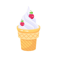 Check this colorful flat icon of ice cream 