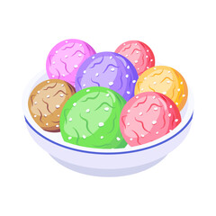 Check this colorful flat icon of ice cream 