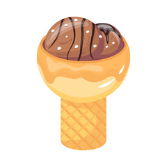 Check this colorful flat icon of ice cream 