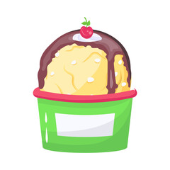 Check this colorful flat icon of ice cream 