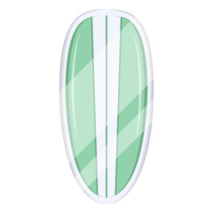 Trendy flat illustration of a longboard