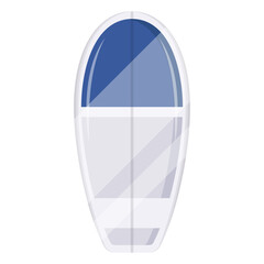 Trendy flat illustration of a longboard