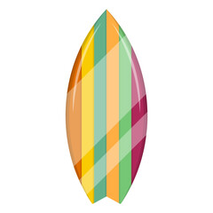 Trendy flat illustration of a longboard
