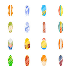 Trendy flat illustration of a longboard