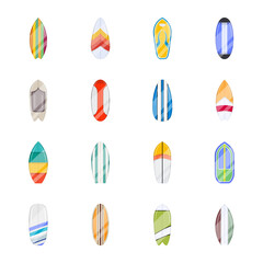 Trendy flat illustration of a longboard